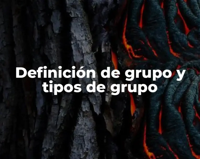 Definición de grupo y tipos de grupo