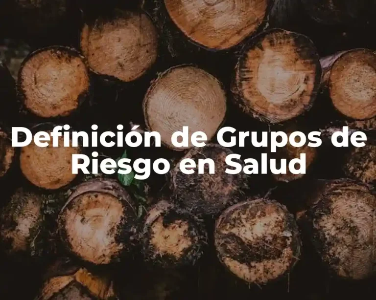 Definición de Grupos de Riesgo en Salud