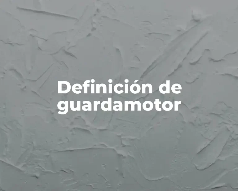 Definición de guardamotor