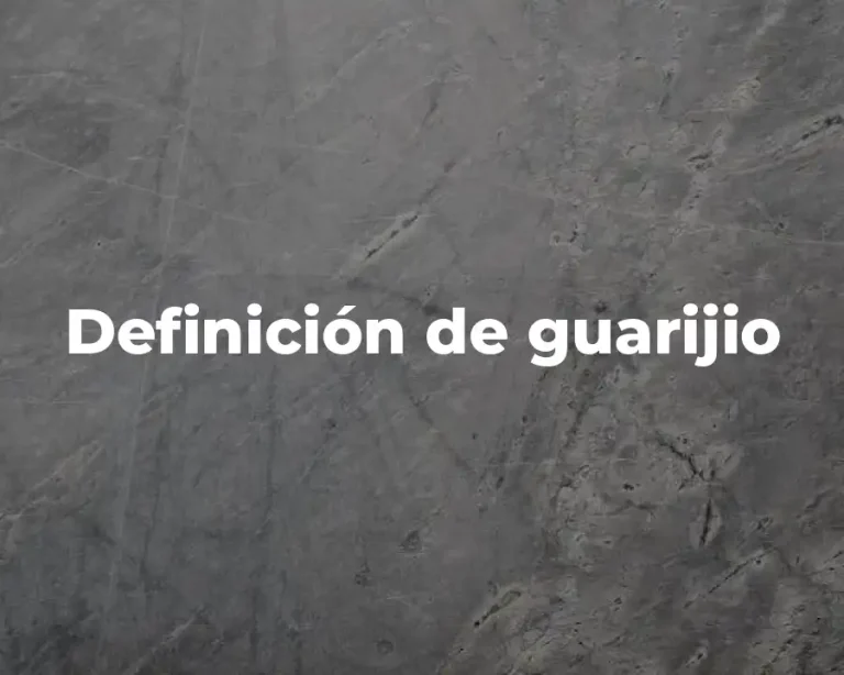 Definición de guarijio