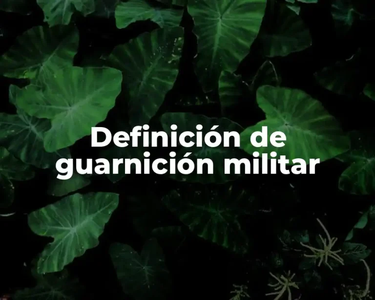 Definición de guarnición militar