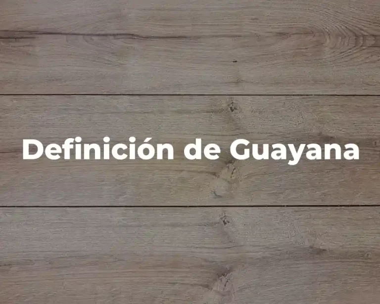 Definición de Guayana