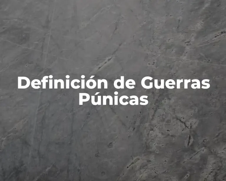 Definición de Guerras Púnicas