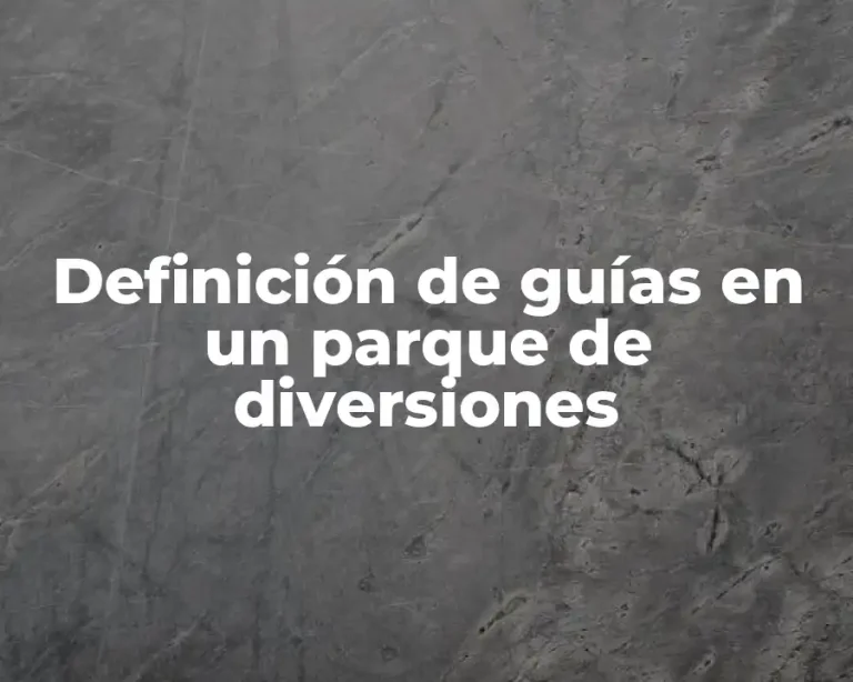 Definición de guías en un parque de diversiones