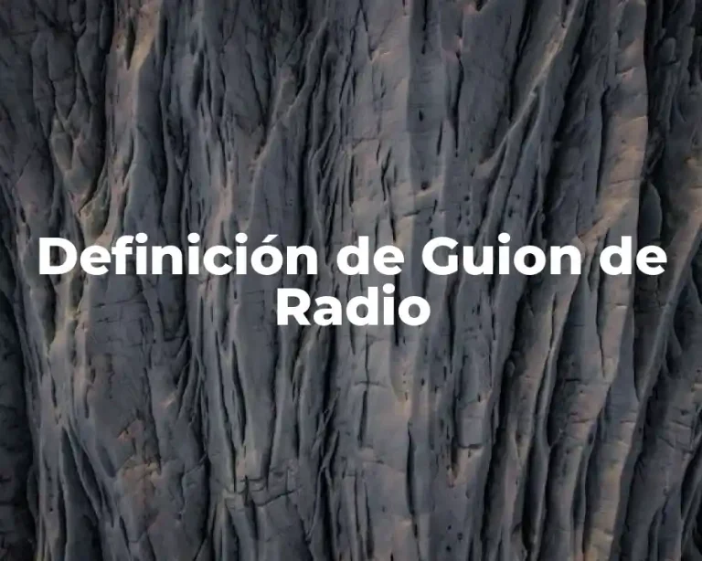 Definición de Guion de Radio