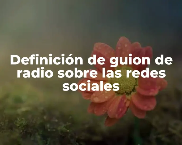 Definición de guion de radio sobre las redes sociales