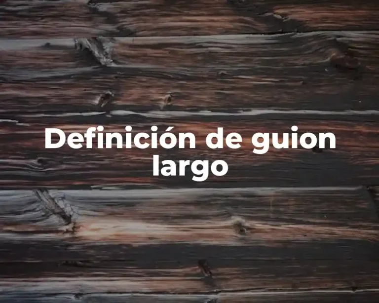 Definición de guion largo