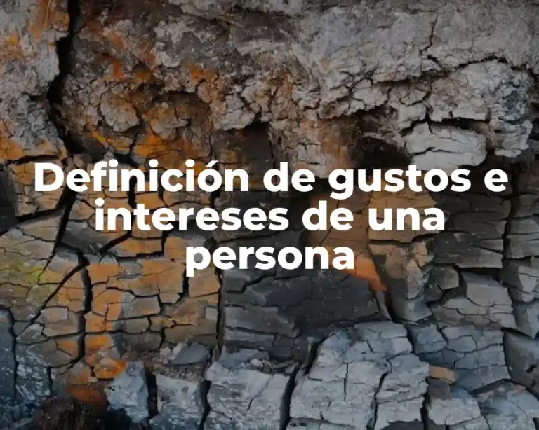 Definición de gustos e intereses de una persona