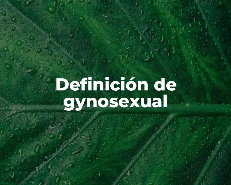 Definición de gynosexual