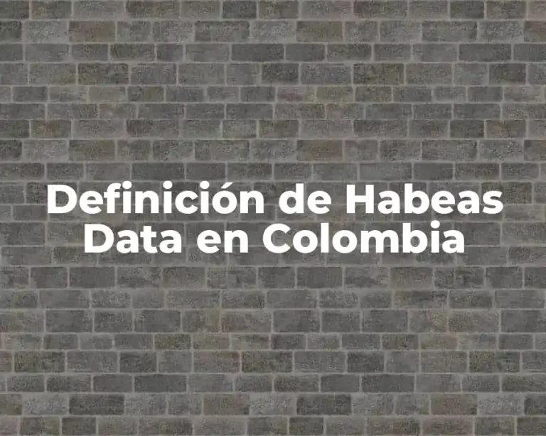 Definición de Habeas Data en Colombia