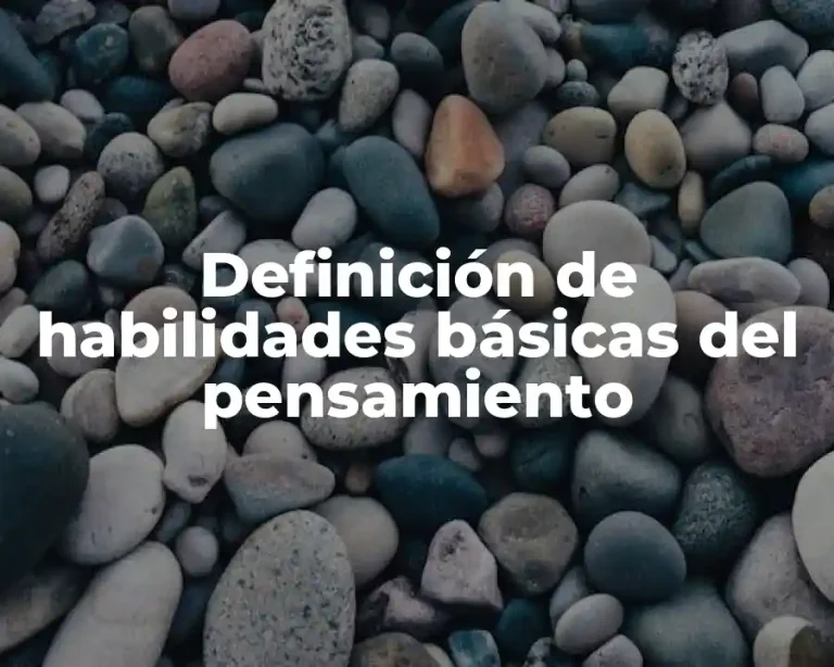 Definición de habilidades básicas del pensamiento