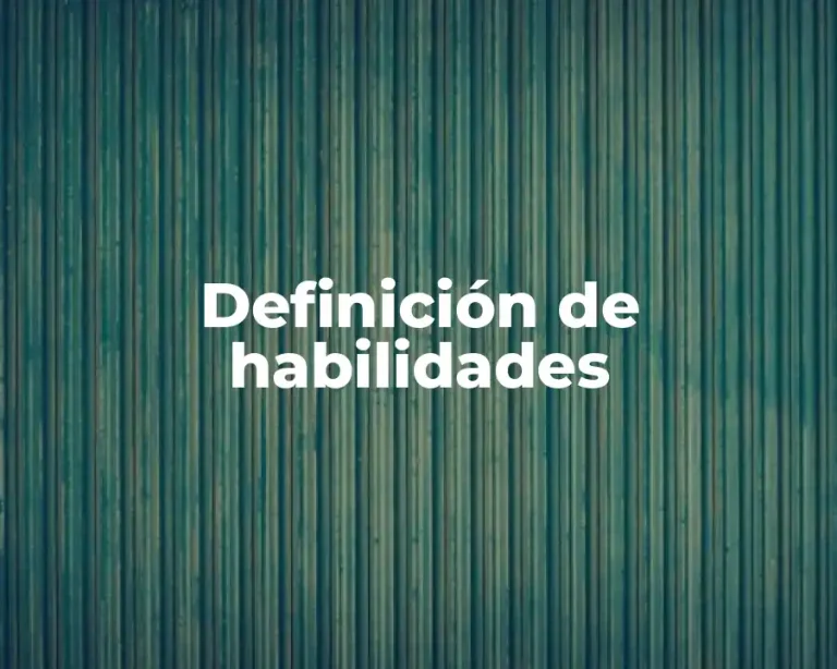 Definición de habilidades