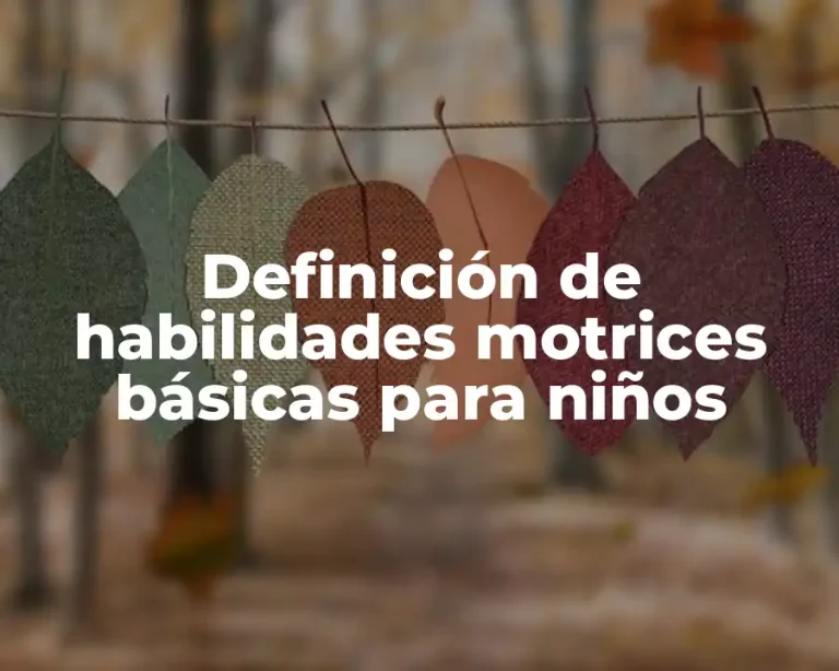 Definición de habilidades motrices básicas para niños