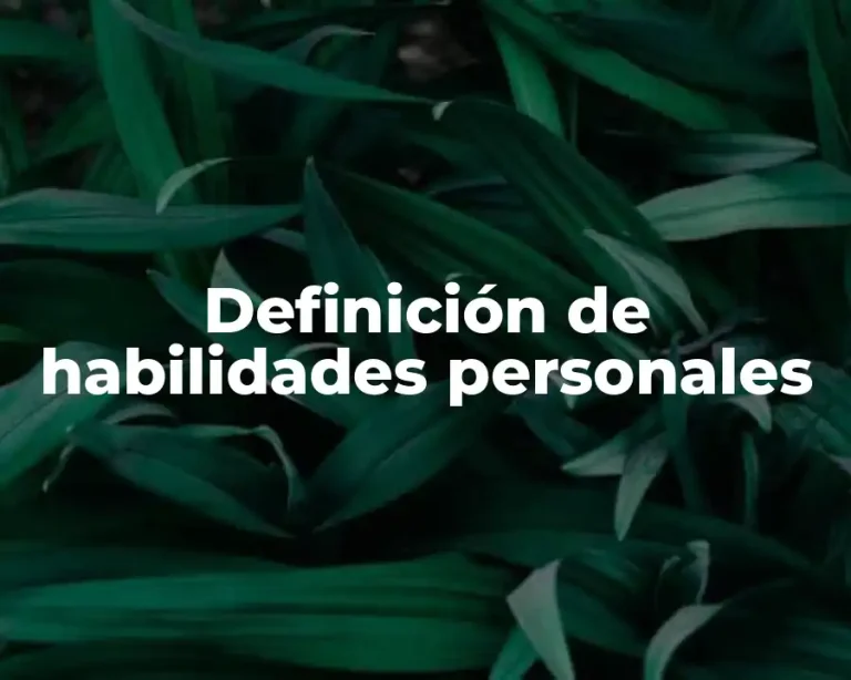 Definición de habilidades personales