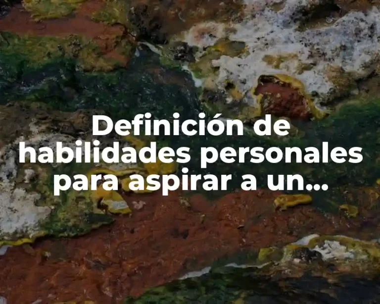 Definición de habilidades personales para aspirar a un empleo