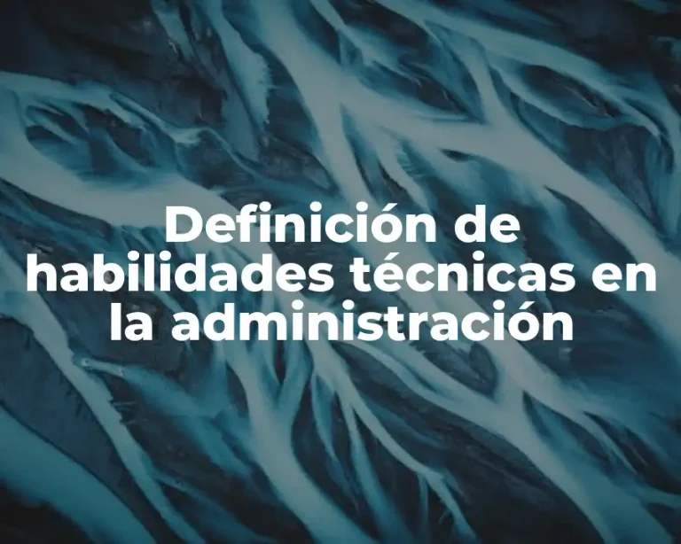 Definición de habilidades técnicas en la administración