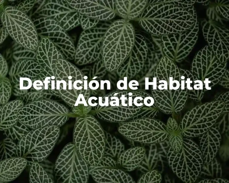 Definición de Habitat Acuático