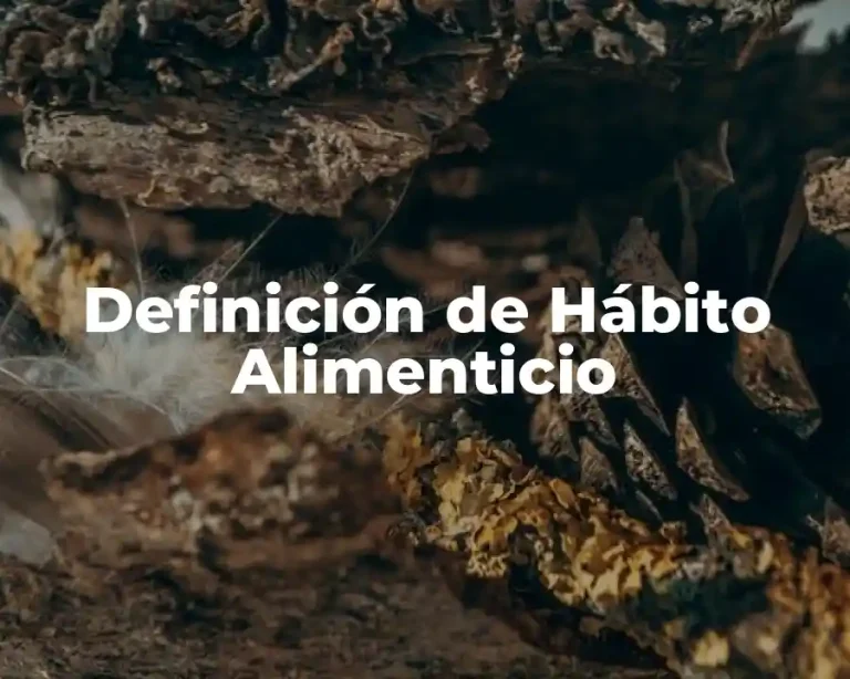 Definición de Hábito Alimenticio