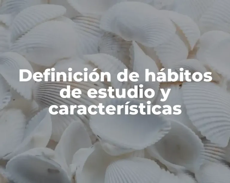 Definición de hábitos de estudio y características
