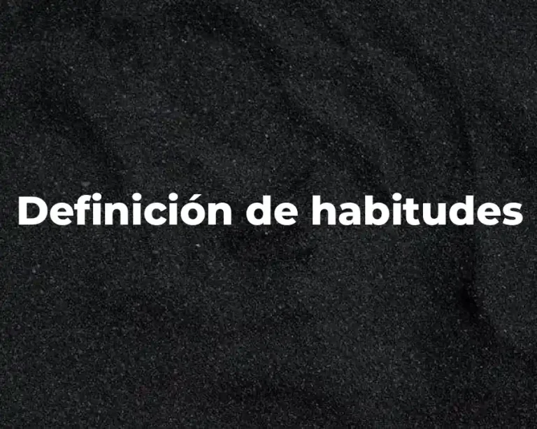Definición de habitudes