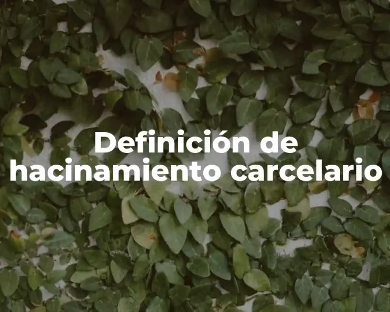 Definición de hacinamiento carcelario