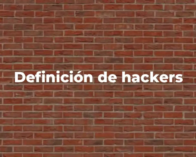 Definición de hackers