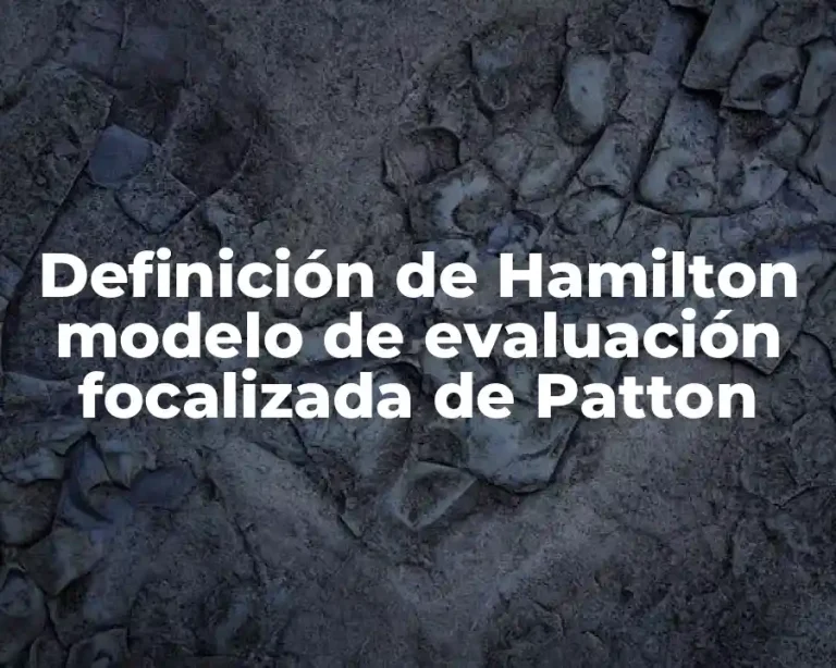 Definición de Hamilton modelo de evaluación focalizada de Patton