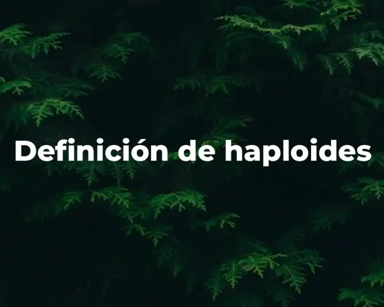 Definición de haploides