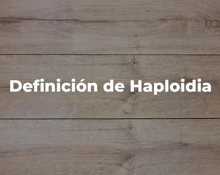 Definición de Haploidia