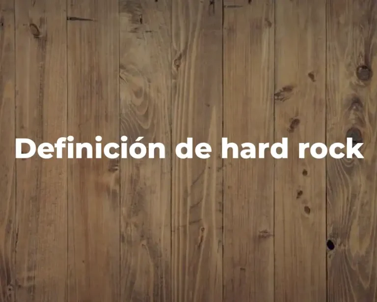 Definición de hard rock