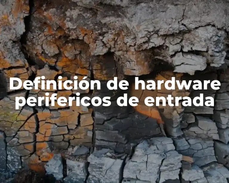 Definición de hardware perifericos de entrada