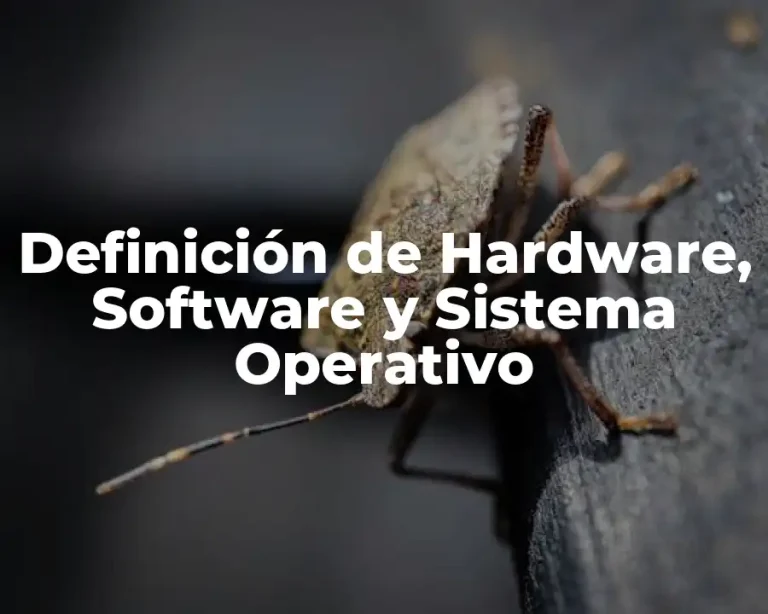 Definición de Hardware, Software y Sistema Operativo