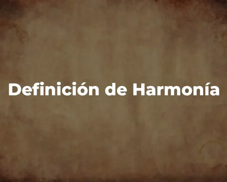 Definición de Harmonía