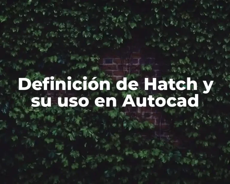 Definición de Hatch y su uso en Autocad
