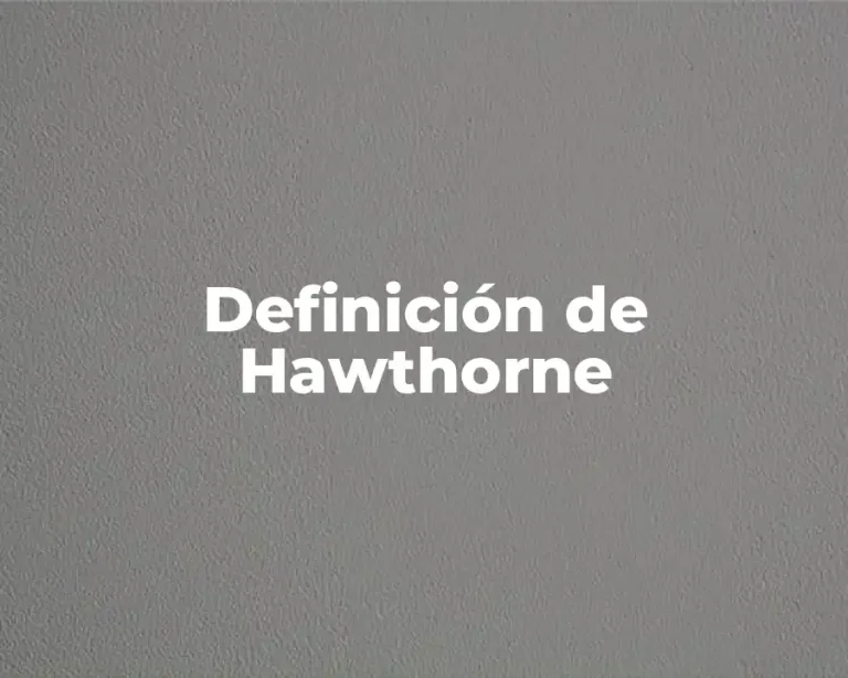 Definición de Hawthorne