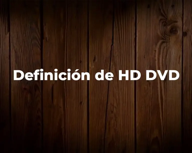 Definición de HD DVD