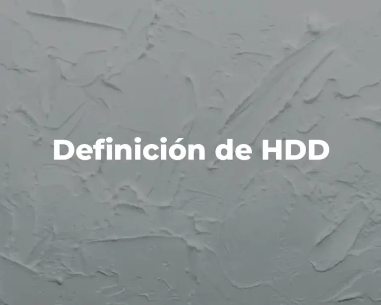 Definición de HDD