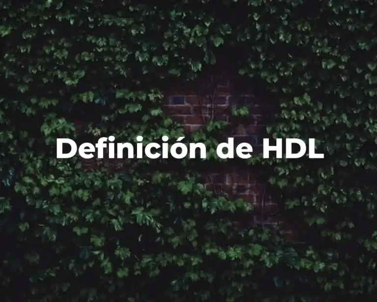 Definición de HDL