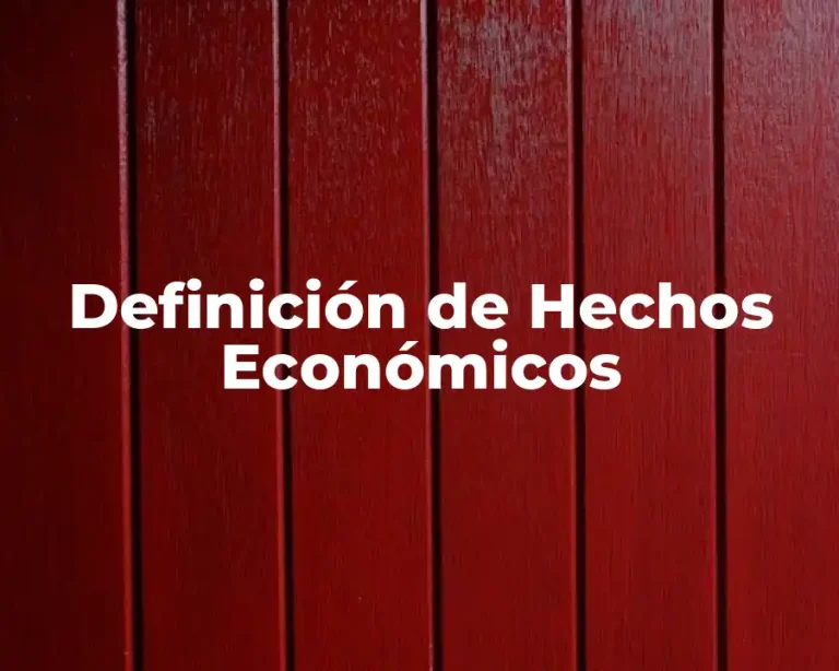 Definición de Hechos Económicos