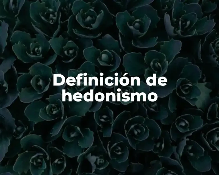 Definición de hedonismo