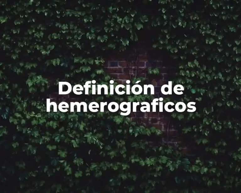 Definición de hemerograficos