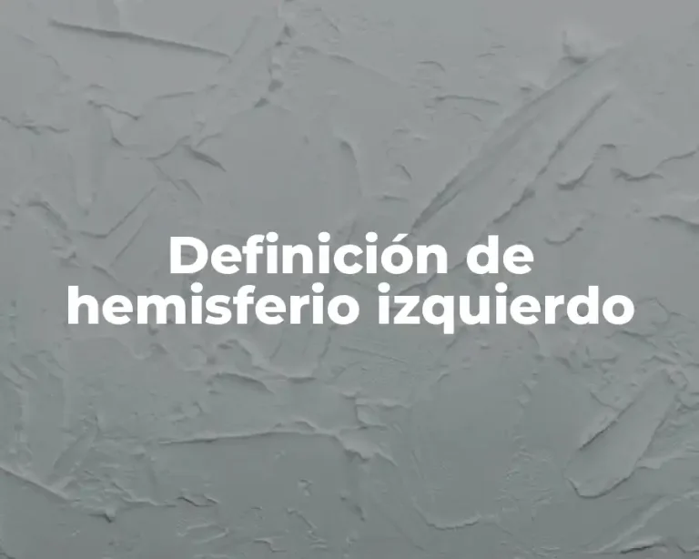 Definición de hemisferio izquierdo