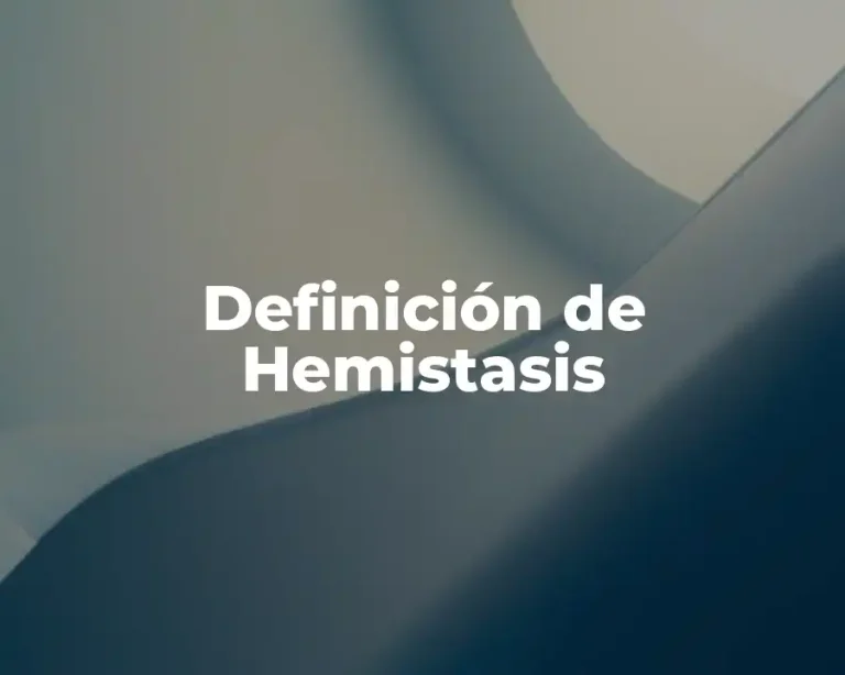 Definición de Hemistasis