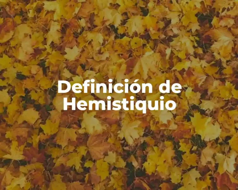 Definición de Hemistiquio