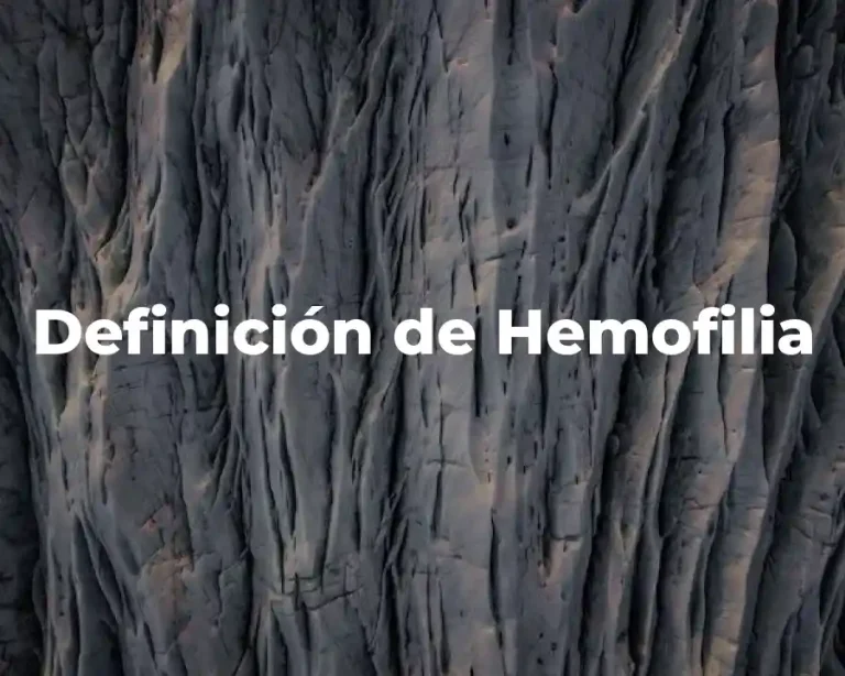 Definición de Hemofilia