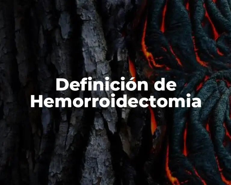 Definición de Hemorroidectomia
