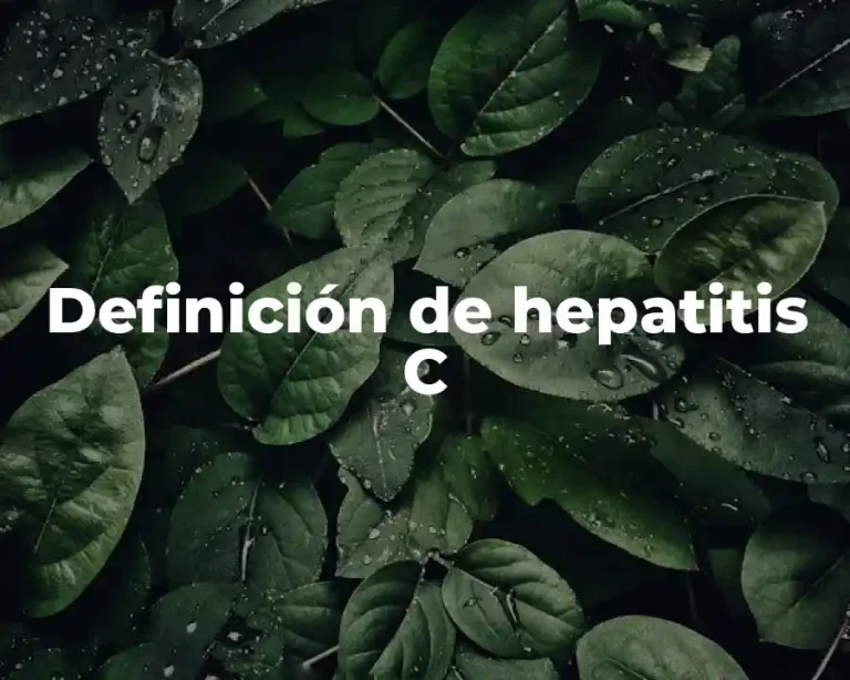 Definición de hepatitis C