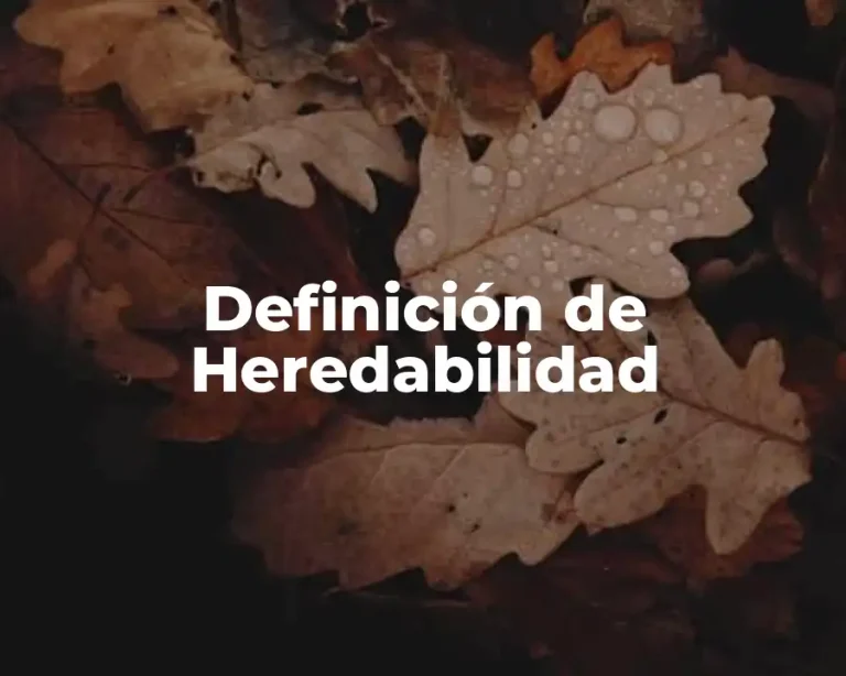 Definición de Heredabilidad
