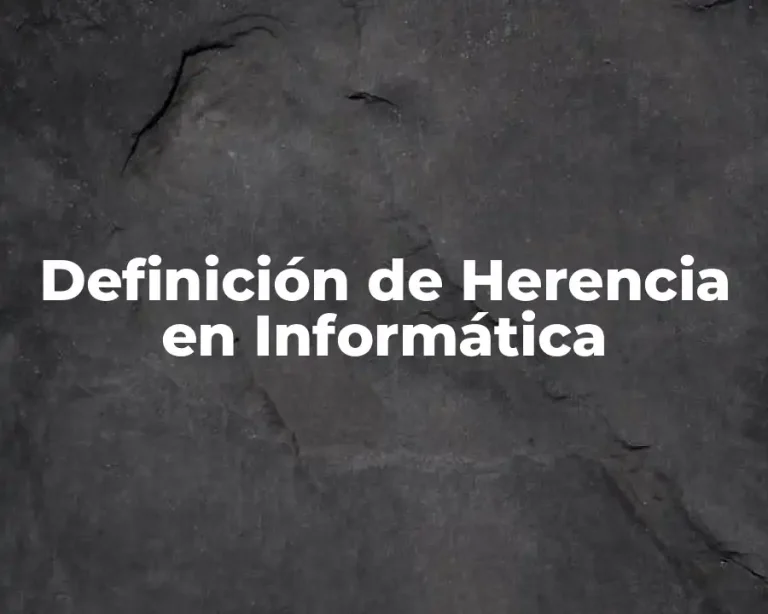 Definición de Herencia en Informática