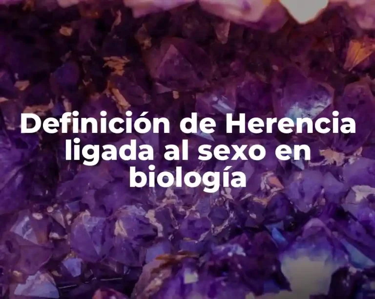 Definición de Herencia ligada al sexo en biología